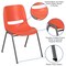 Flash Furniture Orange Shell Stack Chair, PK5 5-RUT-EO1-OR-GG - alternate 5